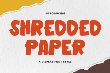 ShreddedPaper - A Display Font