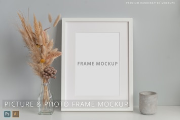 Photo & Picture Frame Mockup Minimal Interior 