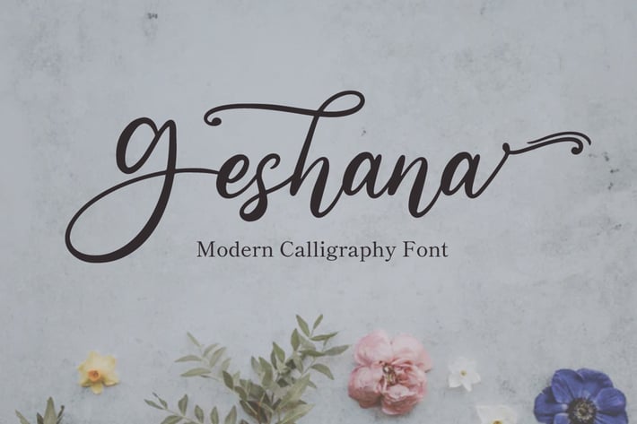 Geshana - Wedding Font