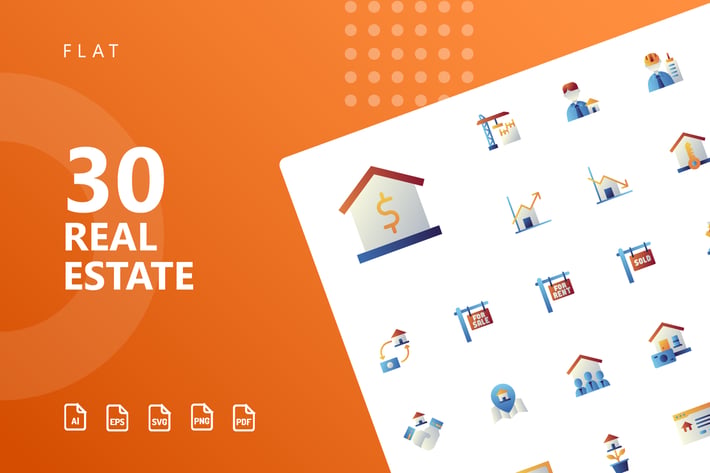 Real Estate Flat Icons