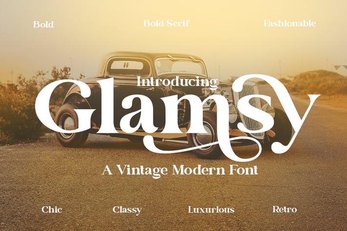 Vintage  Font- Glamsy