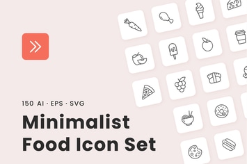 Minimalist Food Icons