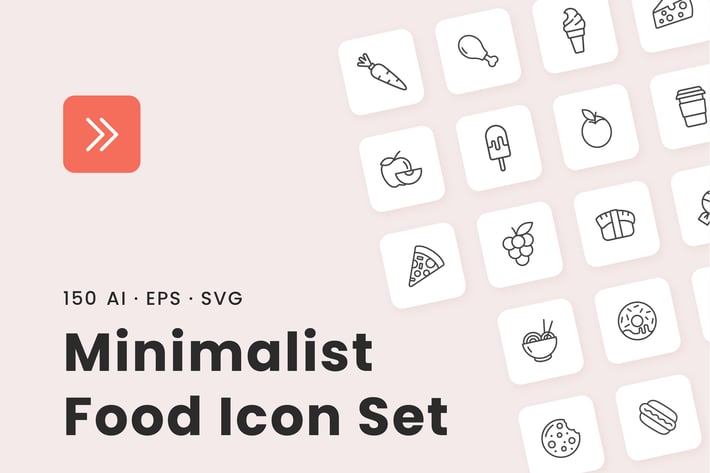 Minimalist Food Icons