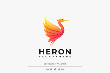 Heron Gradient Colorful Logo