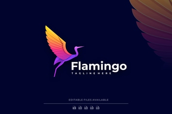 Flamingo Gradient Colorful Logo