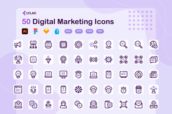 Lylac - Digital Marketing Icons