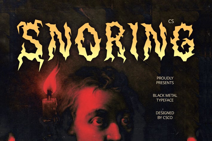 Snoring – Black Metal Font