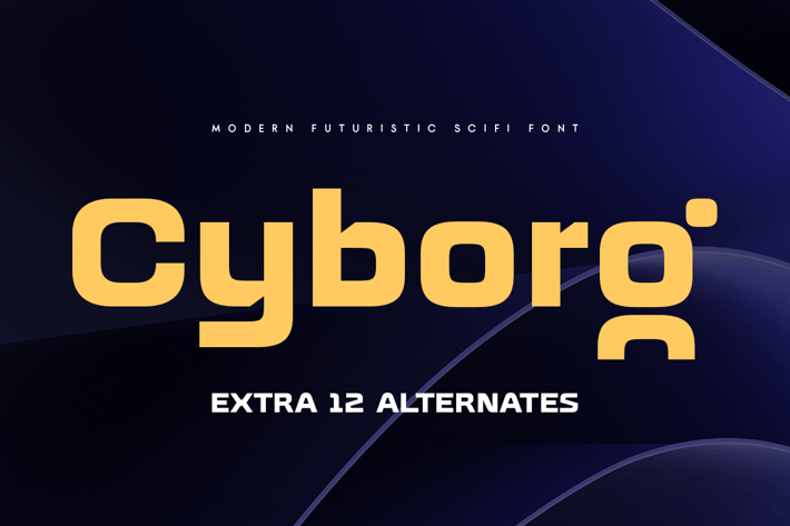 CYBORG - Modern Futuristic Scifi Font
