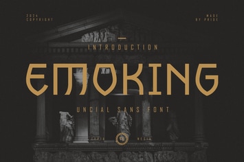 Emoking - Historical Uncial Sans Serif Font