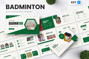 Badminton - Sport Keynote Templates