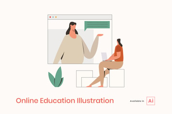 Online Education Illustration