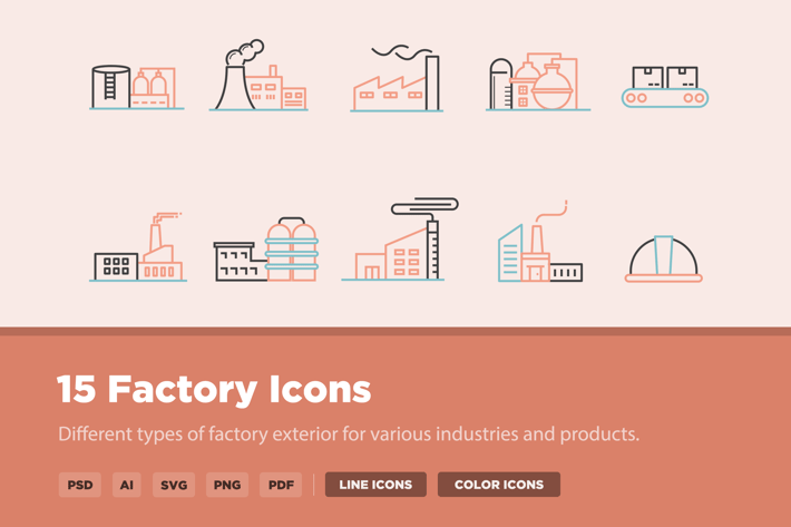 15 Factory Icons