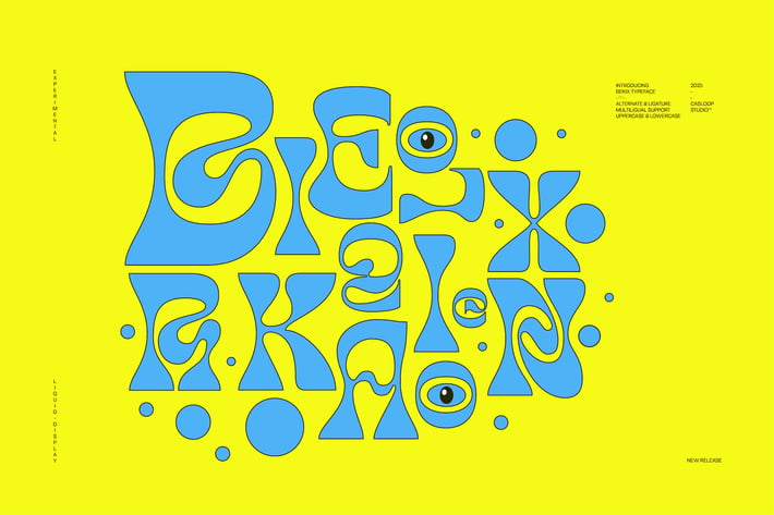 Bekix - Funky Liquid Retro Y2K Contrast Wavy Bold