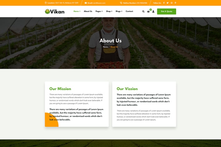 Vikan - Organic Food Store HTML Template