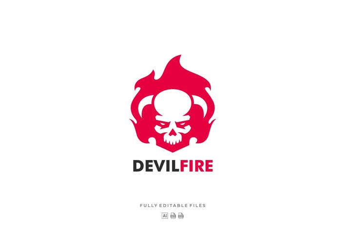 Devil Fire Sports and E-sports Style Logo