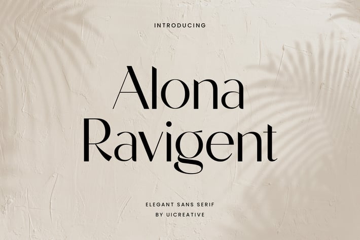 Alona Ravigent Elegant Sans Serif Font