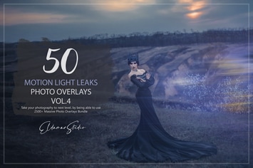 50 Motion Light Leaks Photo Overlays - Vol. 4