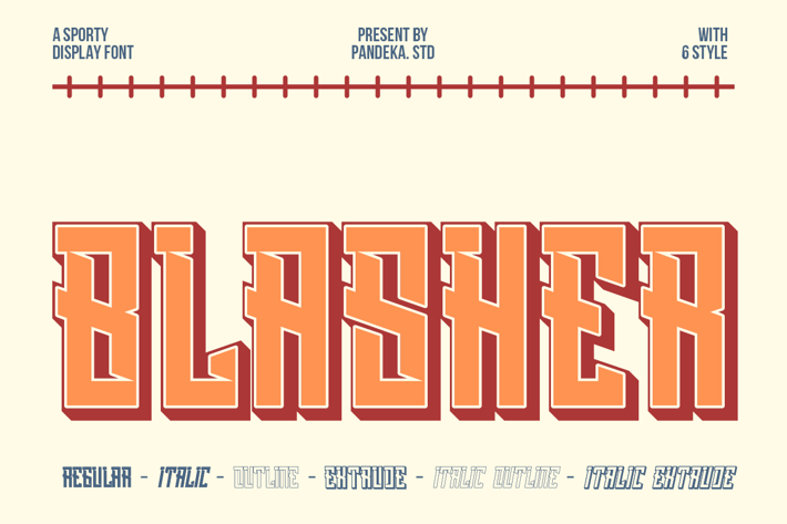 Blasher - Baseball Sport Font