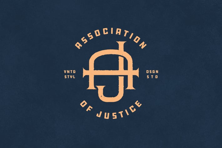 AJ Vintage Monogram Logo