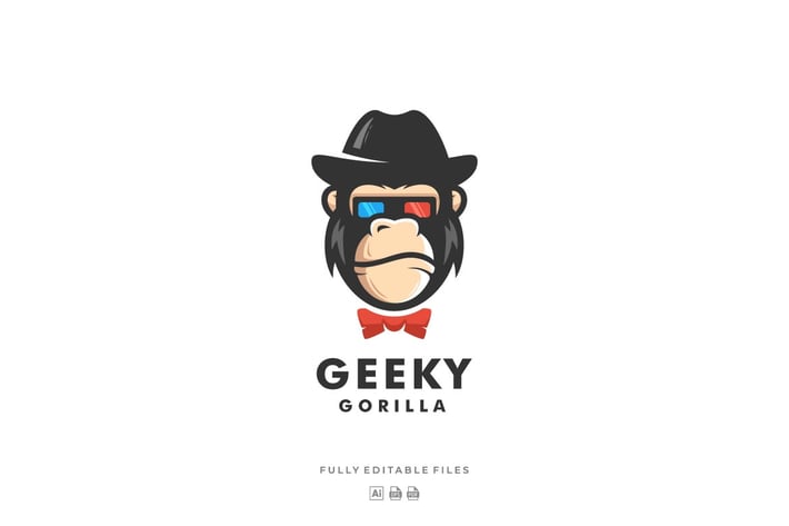 Gorilla Color Mascot Logo
