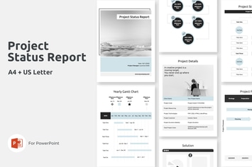 A4 Project Status Report Vertical PowerPoint