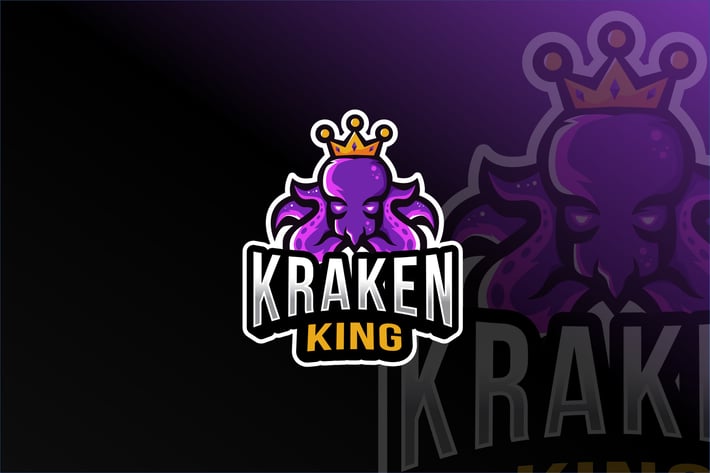 Kraken King Esport Logo Template