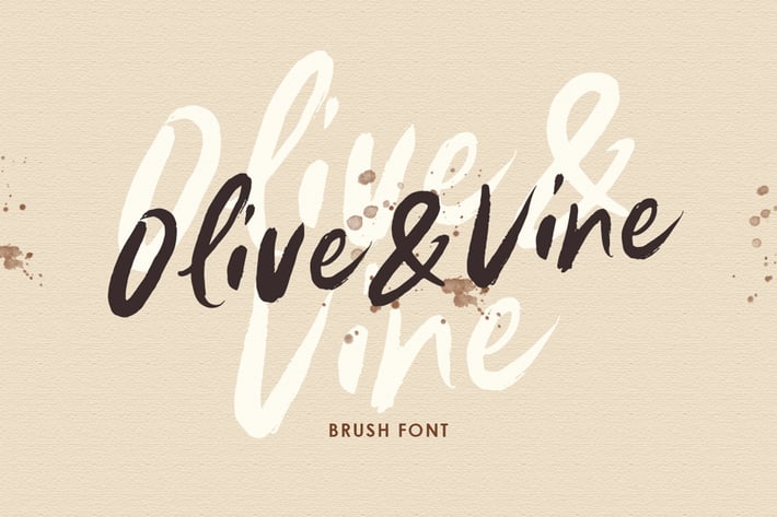 Olive & Vine - Brush Font