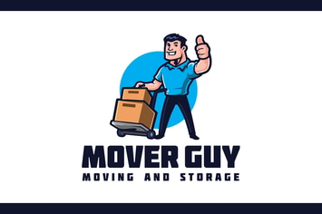 Retro Mover Guy Character - Moving Service Logo