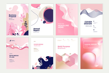 Beauty brochure, annual report, cover designs