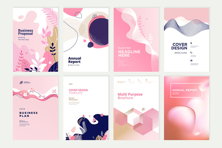 Beauty brochure, annual report, cover designs