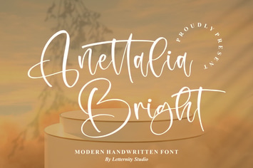 Anettalia Bright Modern Handwritten Font