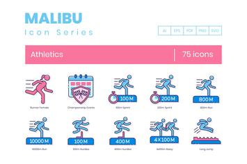 75 Athletics Line Icons 