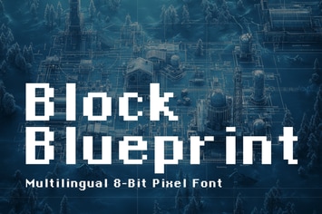 Block Blueprint - 8-bit Pixel Font