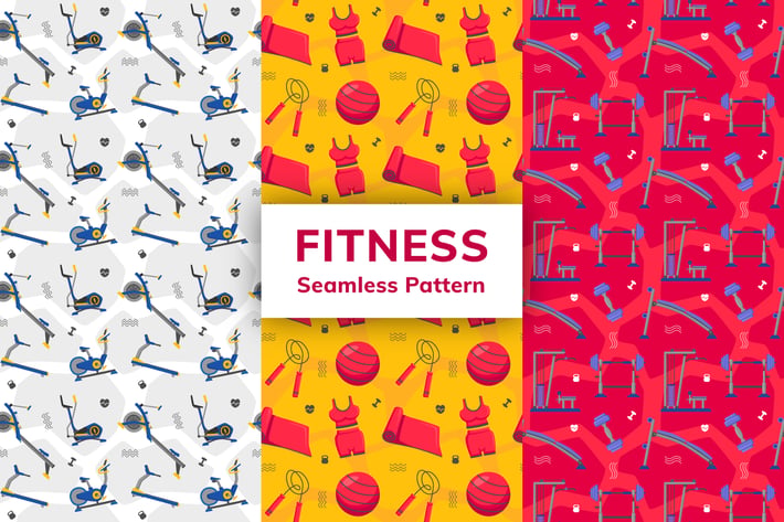 Fitness Seamless Pattern
