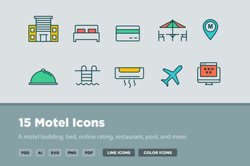 15 Motel Icons