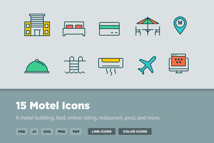15 Motel Icons