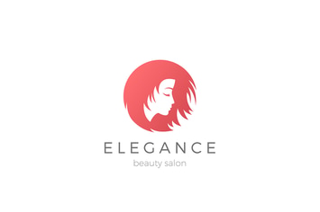 Woman Girl Beauty Salon Logo