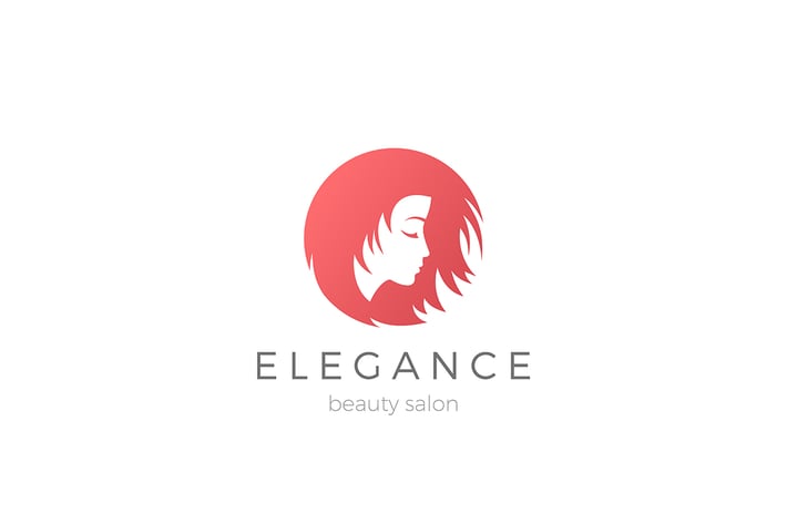 Woman Girl Beauty Salon Logo