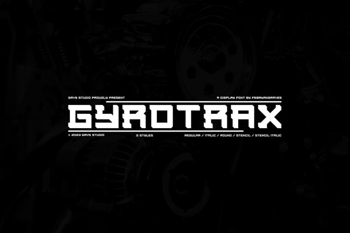 Gyrotrax Modern Display Font