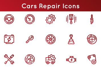 Cars Repair Icons