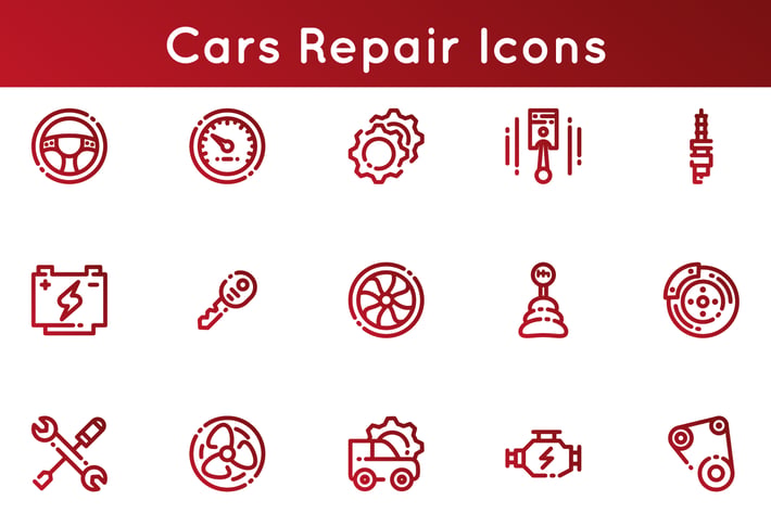 Cars Repair Icons