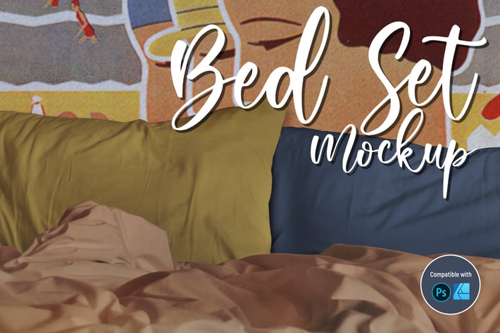 Bed set Mockup