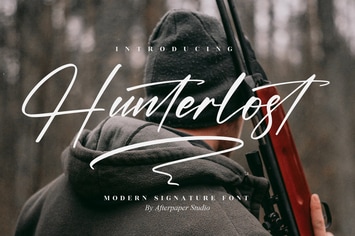 Hunterlost Modern Signature Font