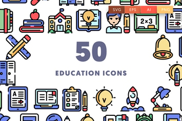 50 Education Icons