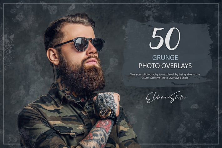 50 Grunge Photo Overlays