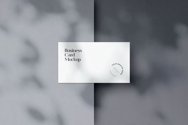 Shadow Overlay Business Card Mockup