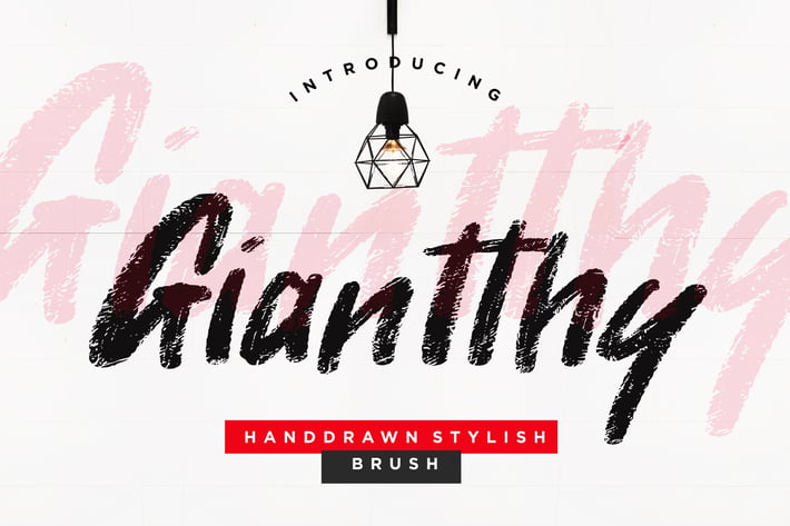 Giantthy Brush Advertisement Font