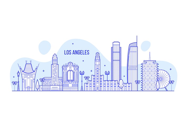Los Angeles skyline, USA