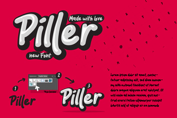Piller the casual trendy font