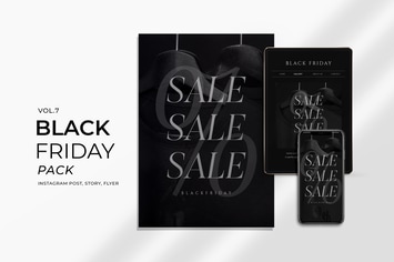 Black Friday Promotion Flyer and Instagram Vol. 7